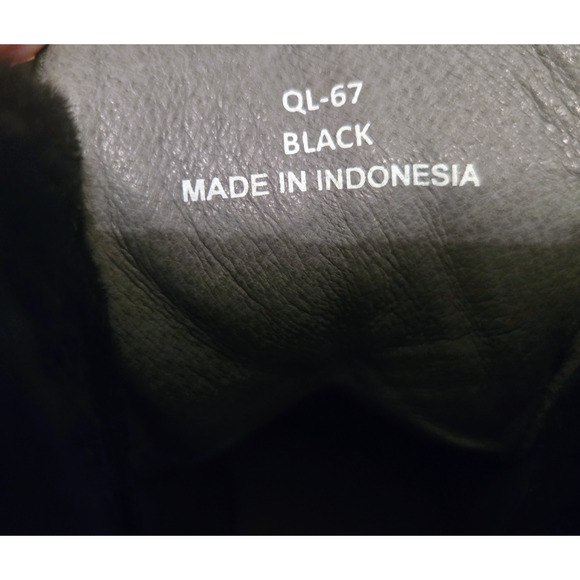 Women's Black Blackstone QL67 Leather Boots with Shearling Trim Size 37 - Picture 7 of 9